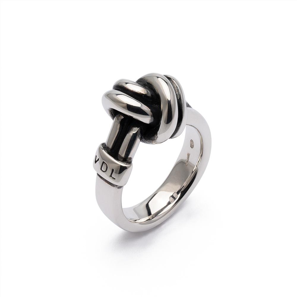  Double knot ring 925 silver - VALENTINO DI LEONARDO