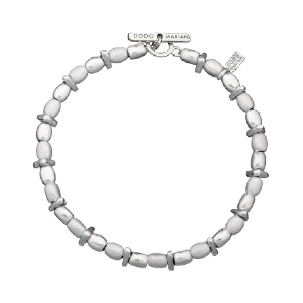 Bracciale Dodo Mariani Ovo Lucido Satinato Triangoli argento - DODO MARIANI
