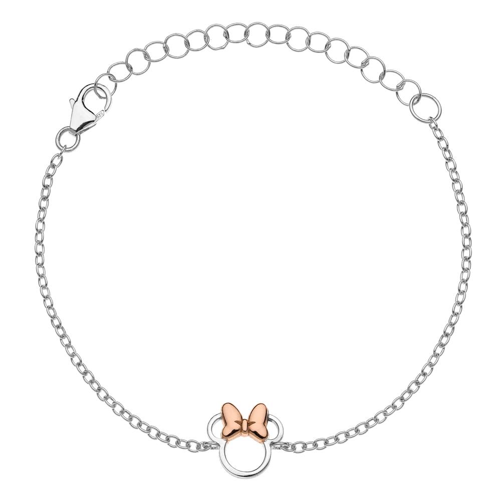 Children's bracelet Disney Minnie siilver pink ribbon - DISNEY