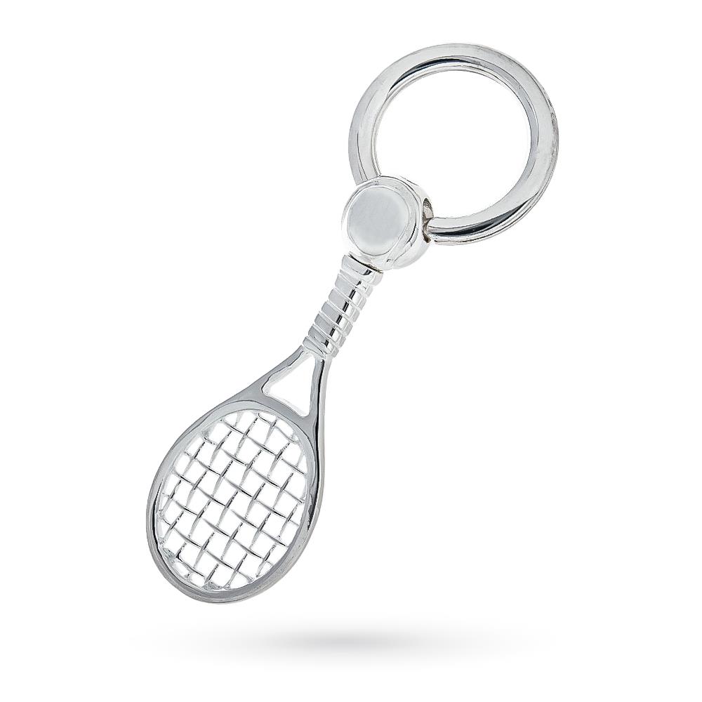 Portachiavi argento 925 racchetta tennis - LUSSO ITALIANO