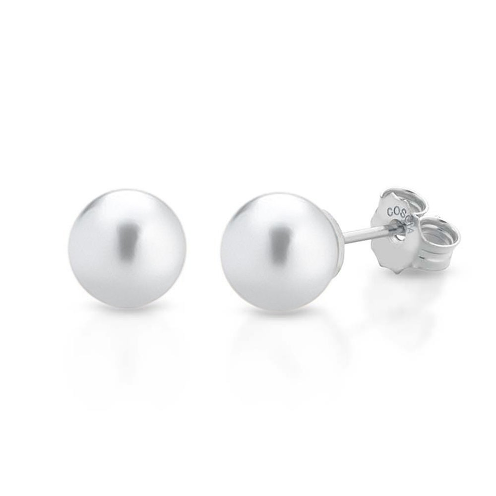 Earrings with white akoya pearl Ø 9-9,5 mm - COSCIA