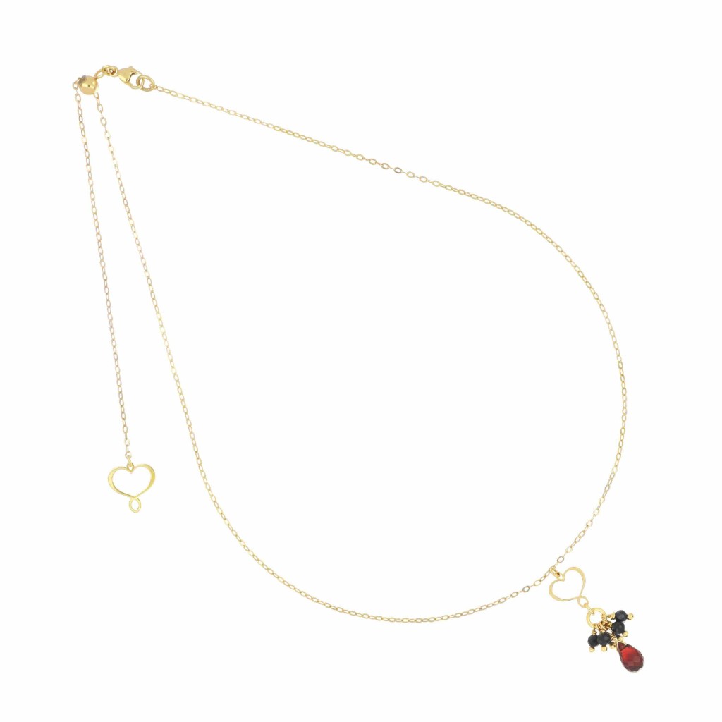 Girocollo Frange ZAFFIRI E goccia di GRANATO Maman et Sophie - MAMAN ET SOPHIE