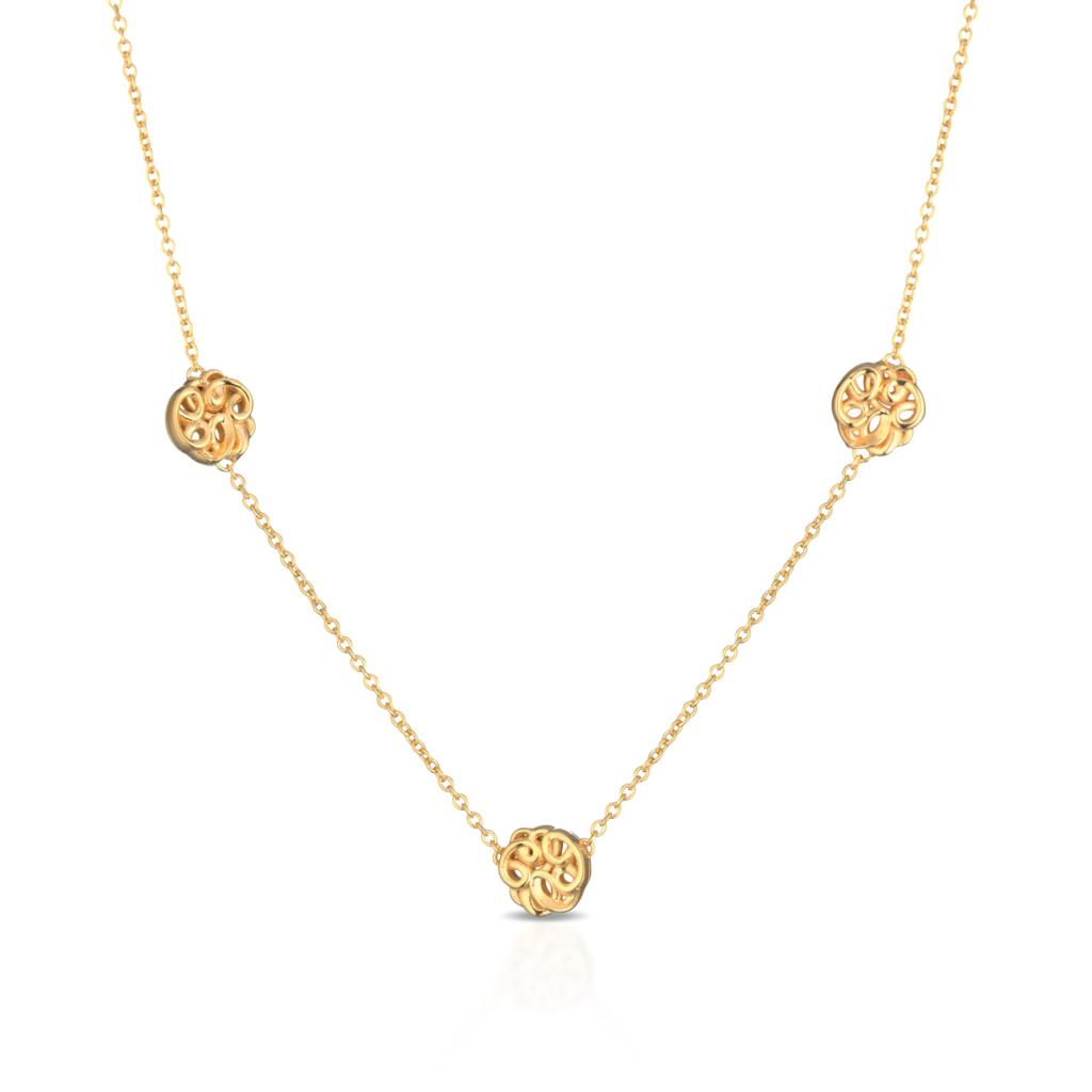 Necklace in golden silver with pendants - MARESCA OFFICINE ORAFE