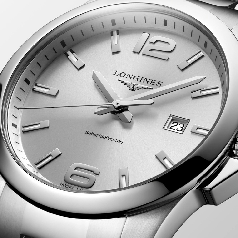 Orologio longines con quadrante silver sportivo