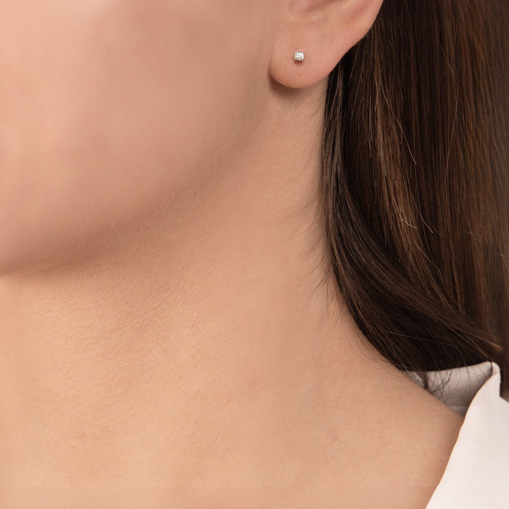  Orecchini punto luce 4 punte con diamanti ~0,03ct totali - MIRCO VISCONTI