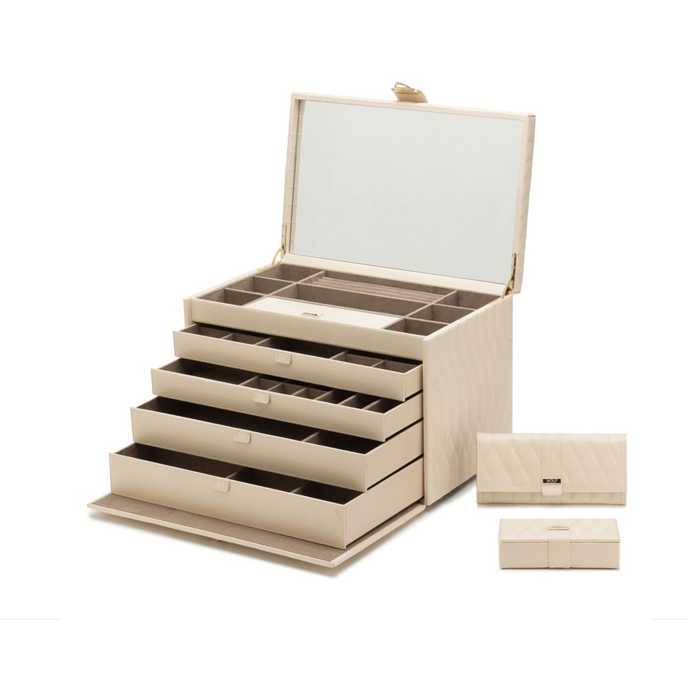  Wolf Extra Large Jewellery Case - Ivory - WOLF
