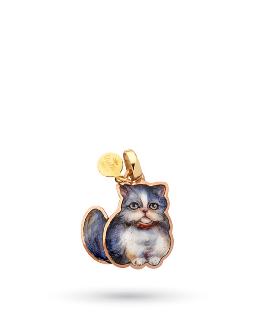Ciondolo Gabriella Rivalta Gatto Persiano Nero rame oro - GABRIELLA RIVALTA