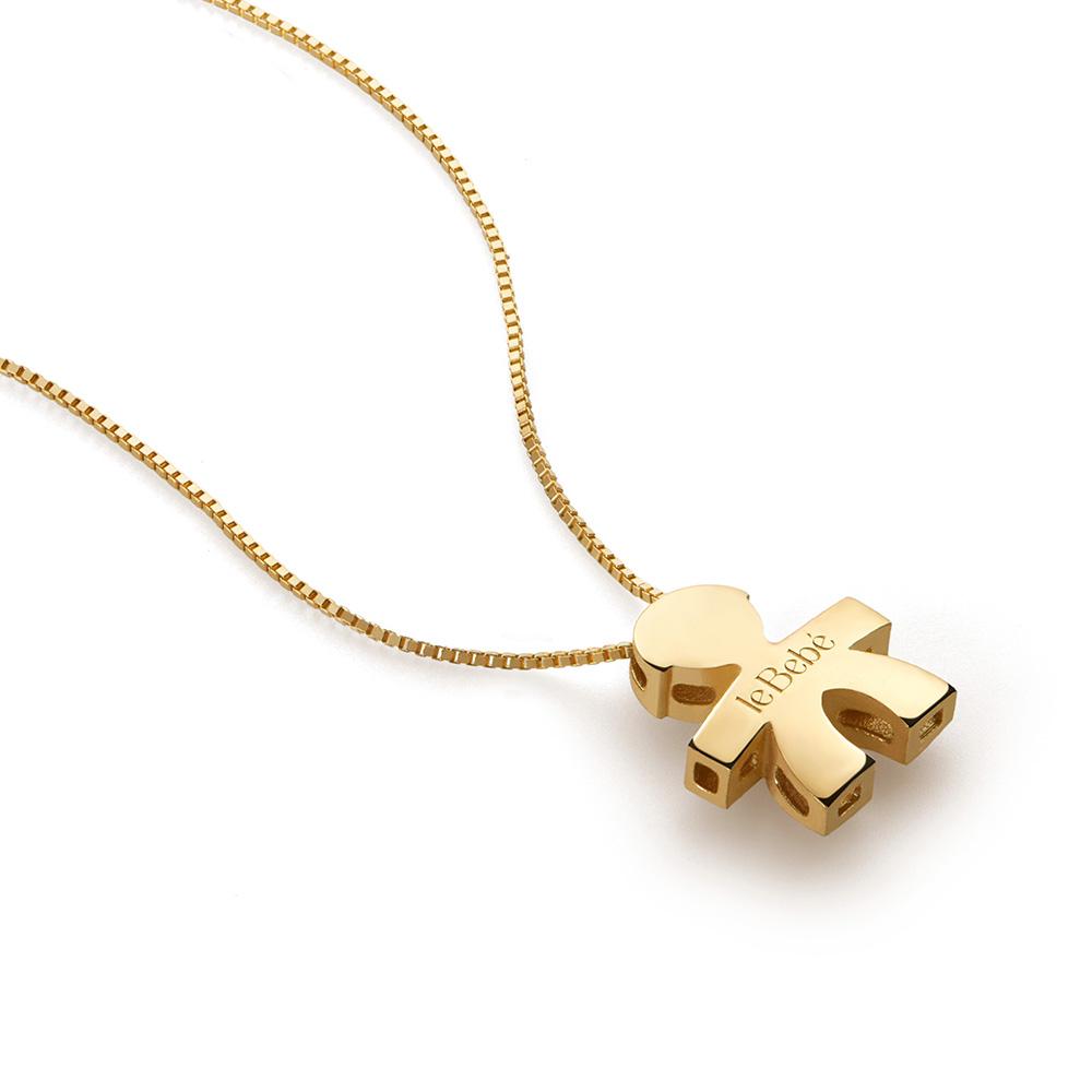 LeBebe LBB918 18kt yellow gold baby silhouette necklace - LE BEBE