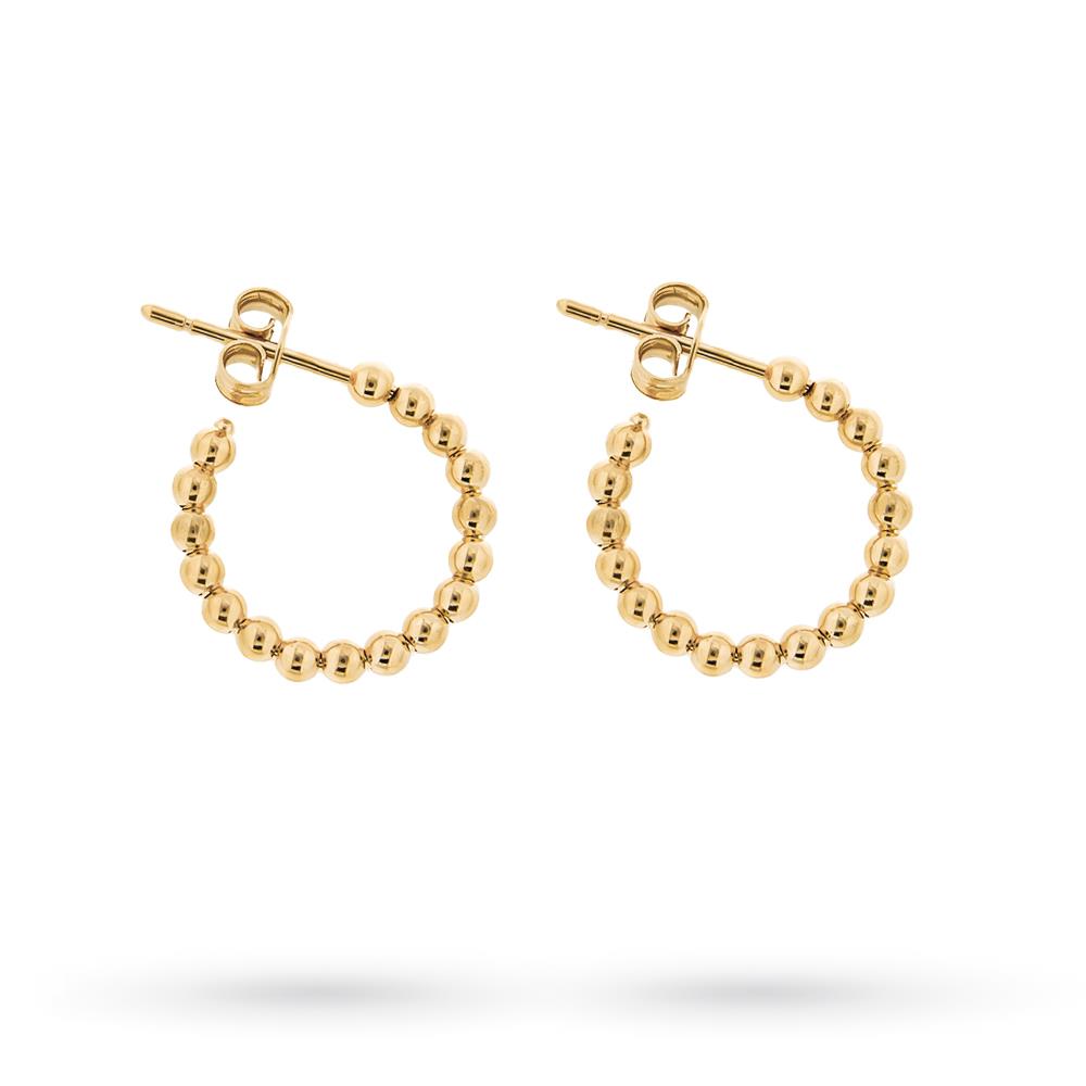 Small dots earrings 18kt yellow gold Ø14,5 mm - LUSSO ITALIANO