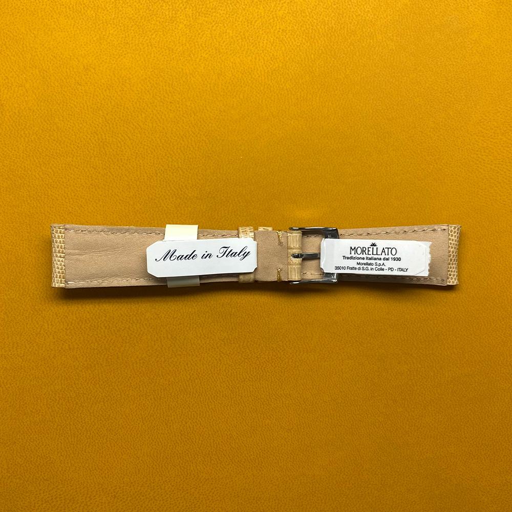 Cinturino lucertola Tejus beige-avorio semimbottito 20-18mm - MORELLATO