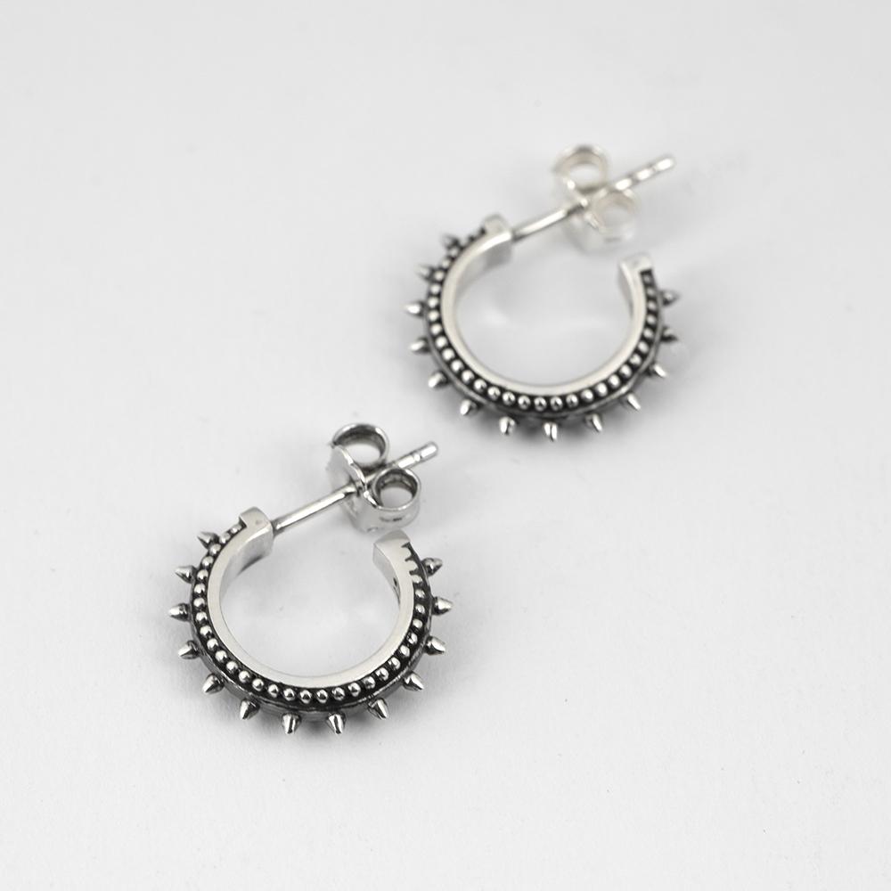  Orecchini coppia etnici cerchio piccolo argento brunito Nove25 - NOVE25