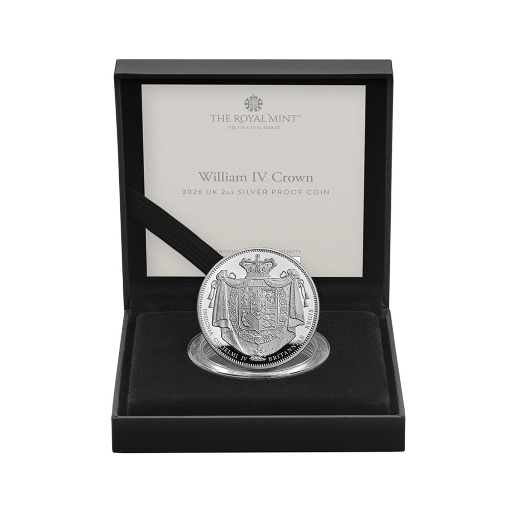 2026 Silver Proof 5 Pounds William IV Crown Royal Mint - THE ROYAL MINT