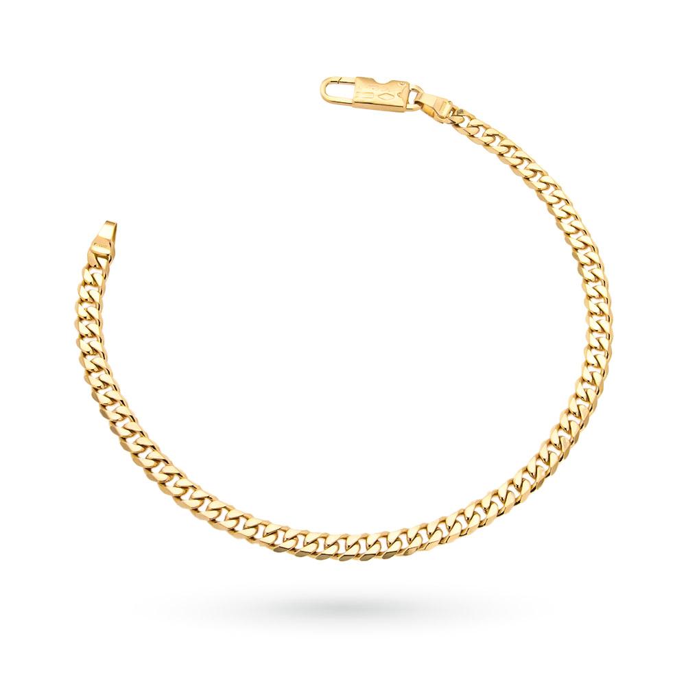 Bracciale da uomo in oro giallo 18kt maglia grumetta - LUSSO ITALIANO