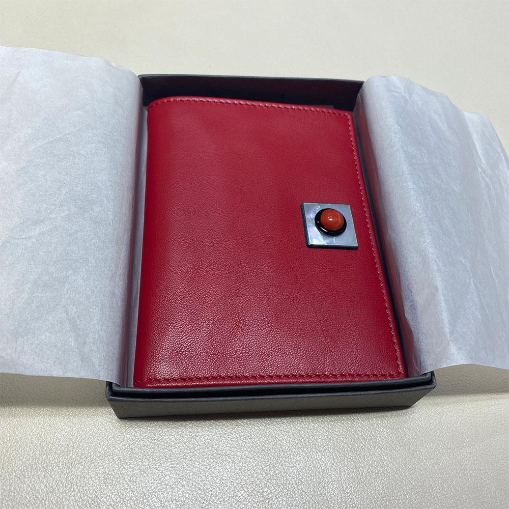  Portadocumenti pelle rossa madreperla onice corallo - ASCIONE