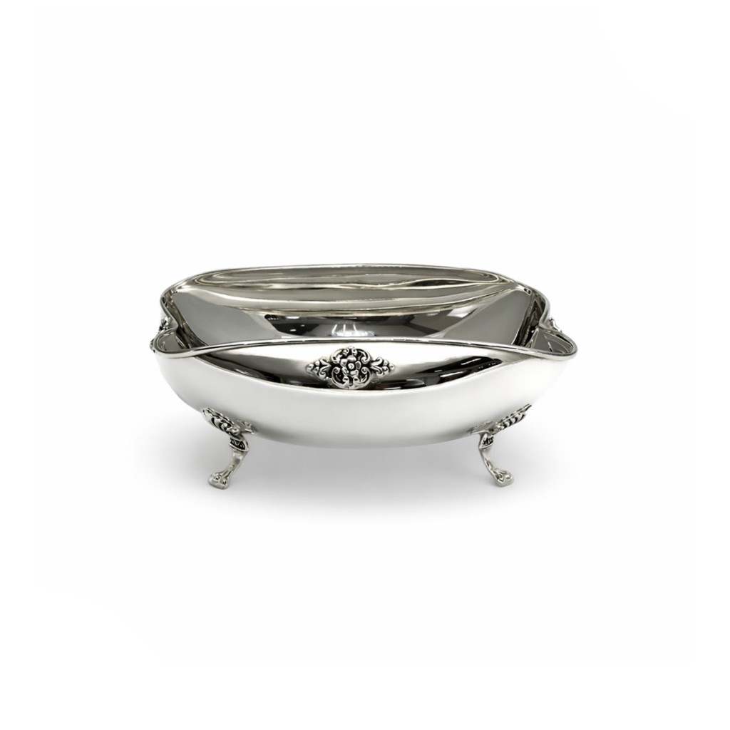 Bowl with floral motifs 800 silver, 1930s - 