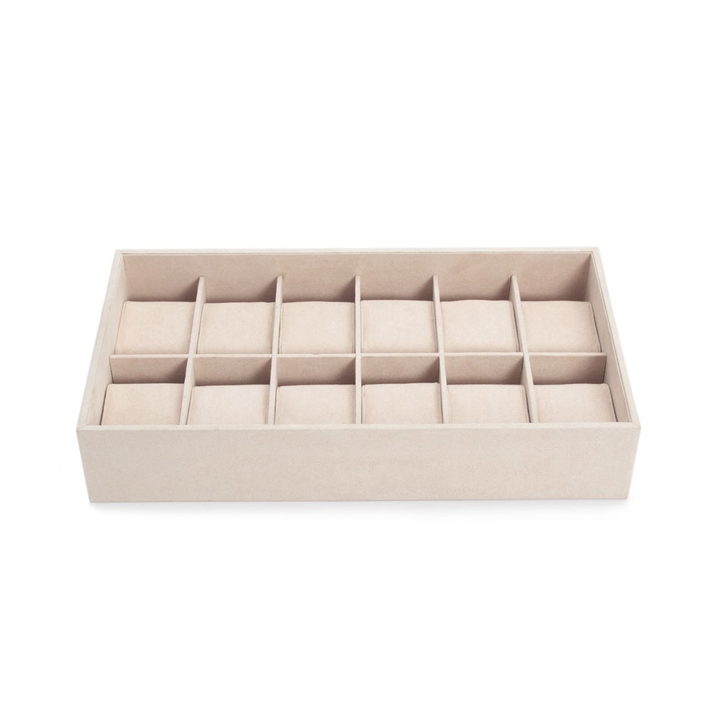 Wolf Vault 12 Piece Watch Tray Insert - Beige - WOLF