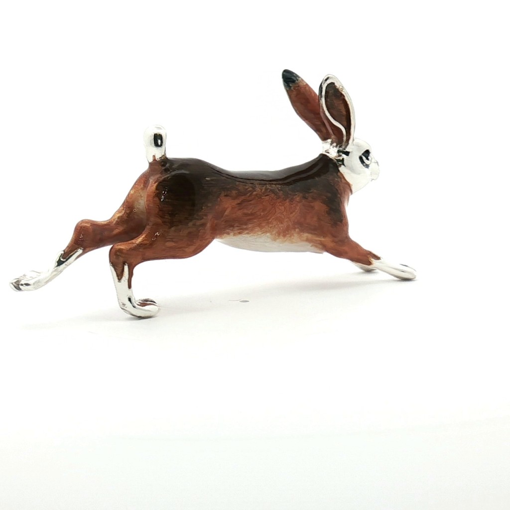  Lepre grande smaltata soprammobile ST147-1 - SATURNO