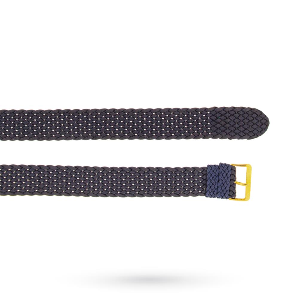 Blue nylon fabric strap 12mm golden buckle - 