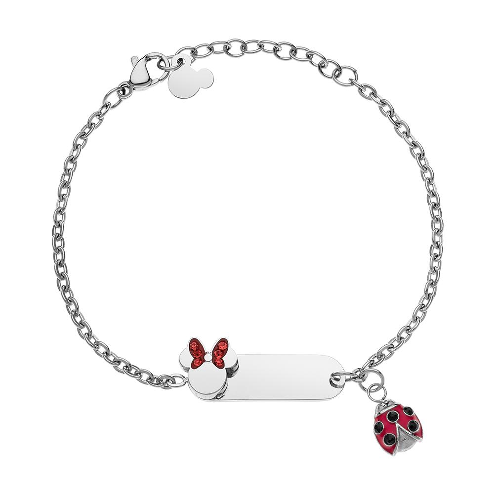 Bracciale bambini Disney Minnie coccinella piastrina - DISNEY