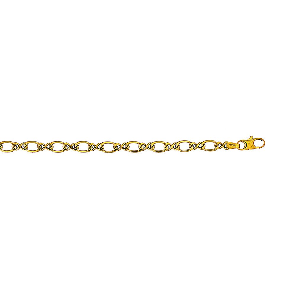 9kt yellow gold chain bracelet with oval links, 19.5 cm - LUSSO ITALIANO