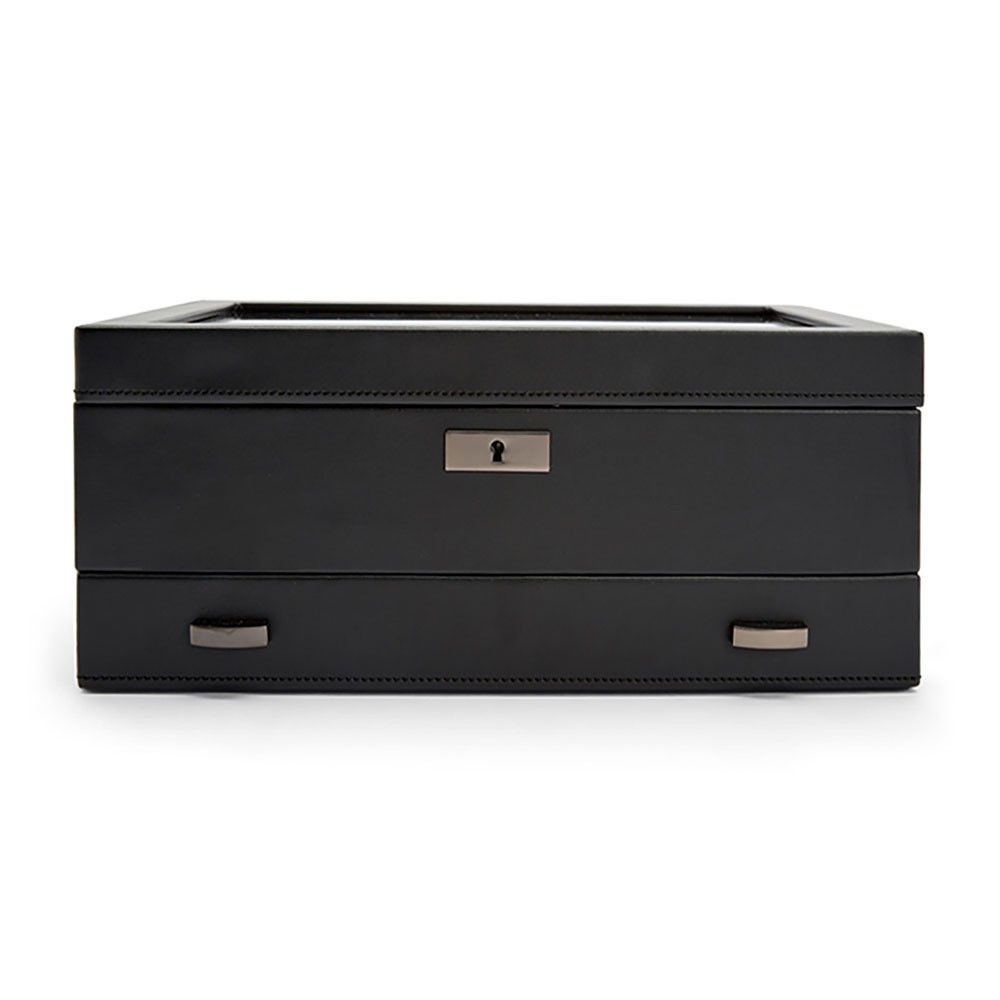  Wolf 10 Piece Watch Box with Drawer - Powder Coat - WOLF