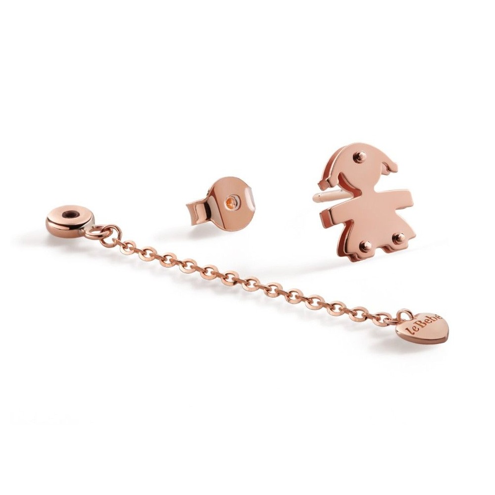  Single earring leBebe LBB535-1 pendant baby girl and heart - LE BEBE