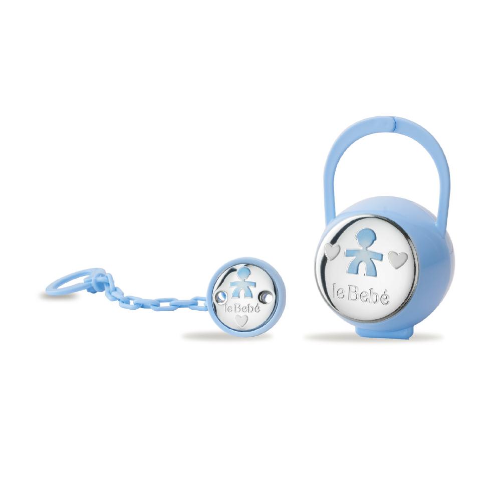 Portaciuccio per neonato maschio in colore azzurro