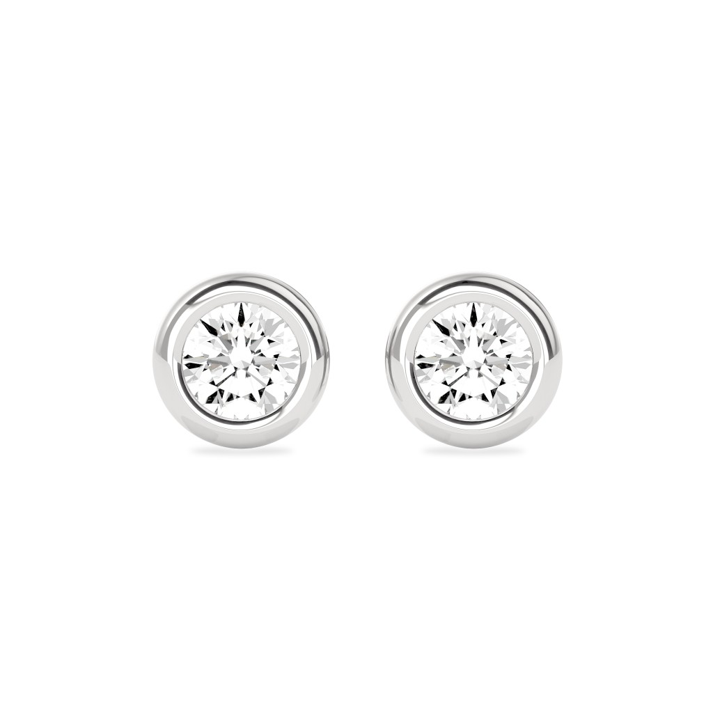  Orecchini oro bianco a cipollina con diamanti da 0,5 Carati Lab-Grown - AMA