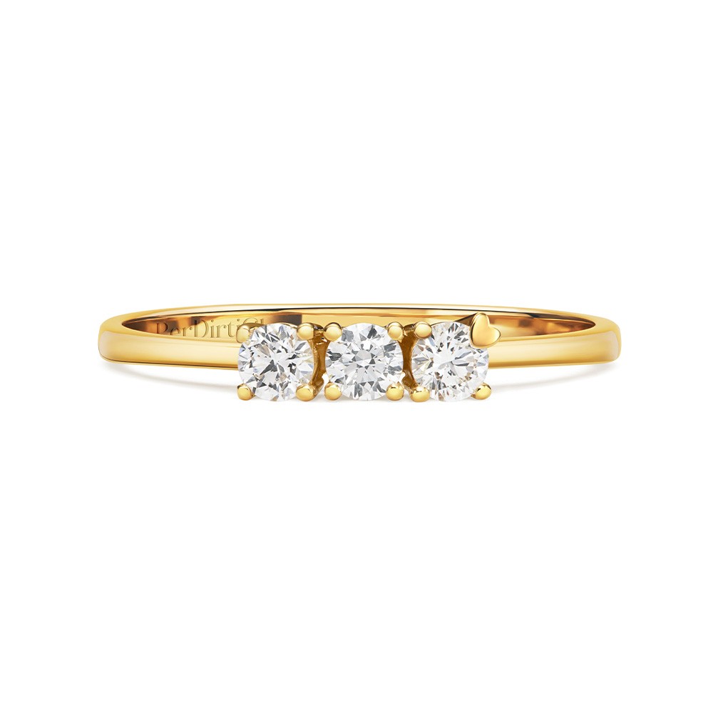 Anello trilogy oro giallo griff cuore 0,25 ct - PER DIRTI CHE