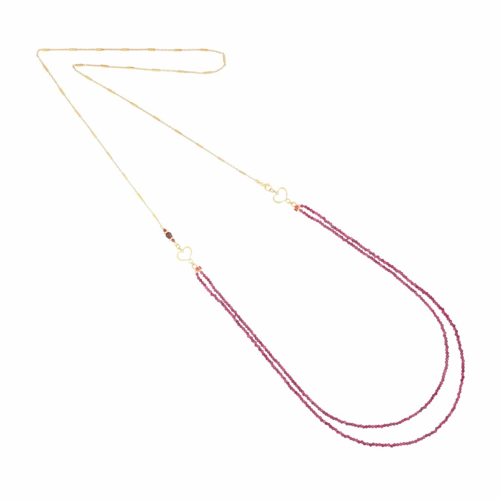 Collana Lunga Doppio Filo Rubino Maman et Sophie - MAMAN ET SOPHIE