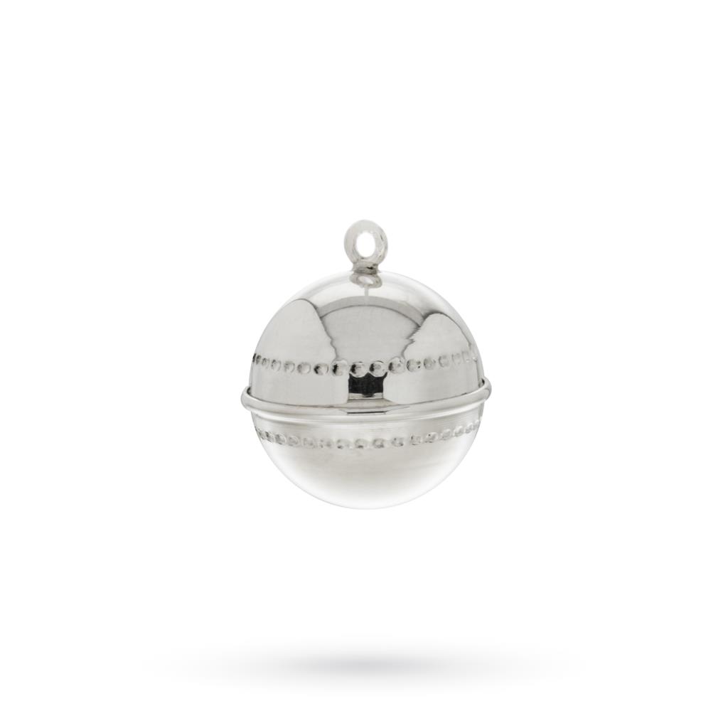 Christmas bulb in 925 sterling silver diameter 4cm - ITALO GORI