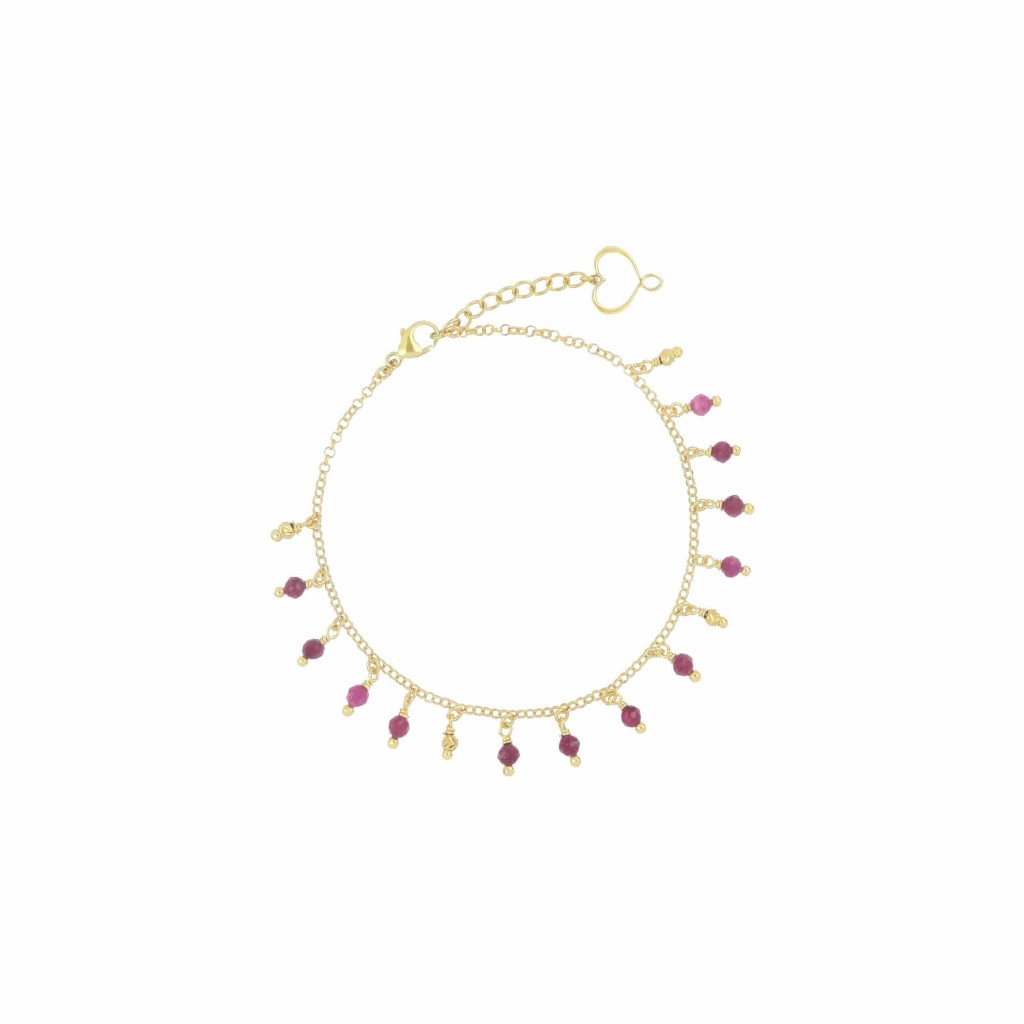 Chain Bracelet Faceted Ruby Maman et Sophie - MAMAN ET SOPHIE