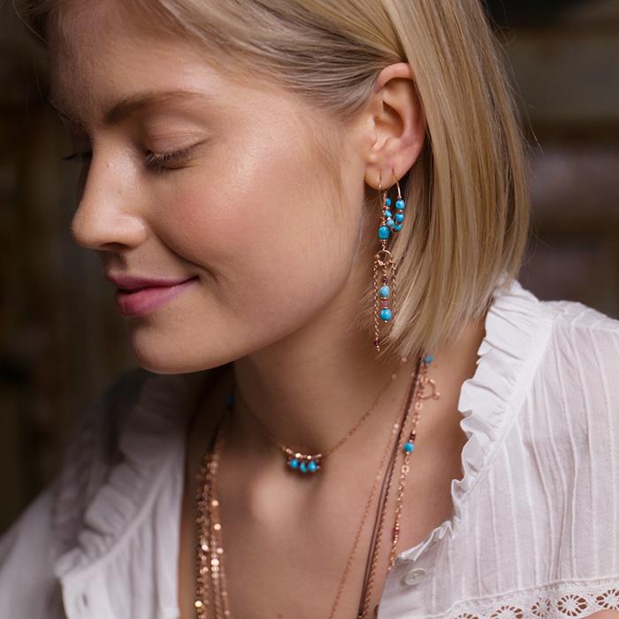 Orecchino turchese cerchio grande Maman et Sophie ORTUR3 - MAMAN ET SOPHIE