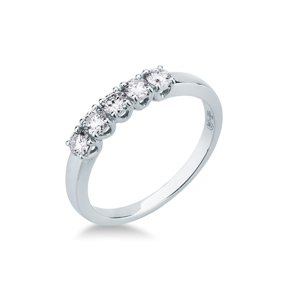 White gold riviera ring 5 diamonds 0,40 ct Mirco Visconti - MIRCO VISCONTI