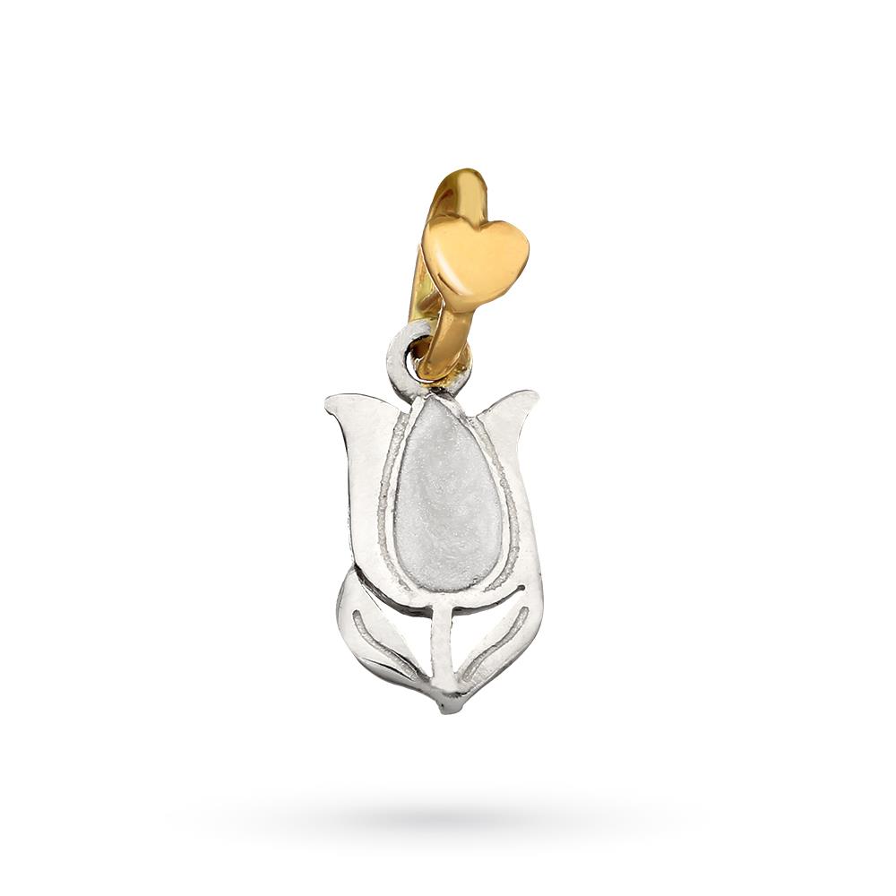 Dodo Mariani Garden enamelled tulip silver pendant - DODO MARIANI