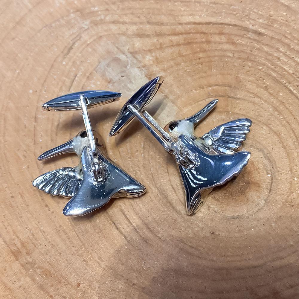  Woodcock Cufflinks in 925 Silver - Handmade - SATURNO