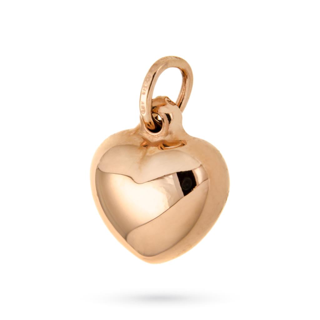 18kt rose gold heart charm - LUSSO ITALIANO