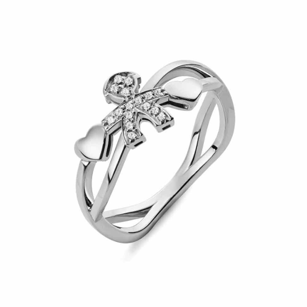 Anello leBebe LBB125-14 I preziosi bimbo diamanti 0,07ct misura 14 - LE BEBE