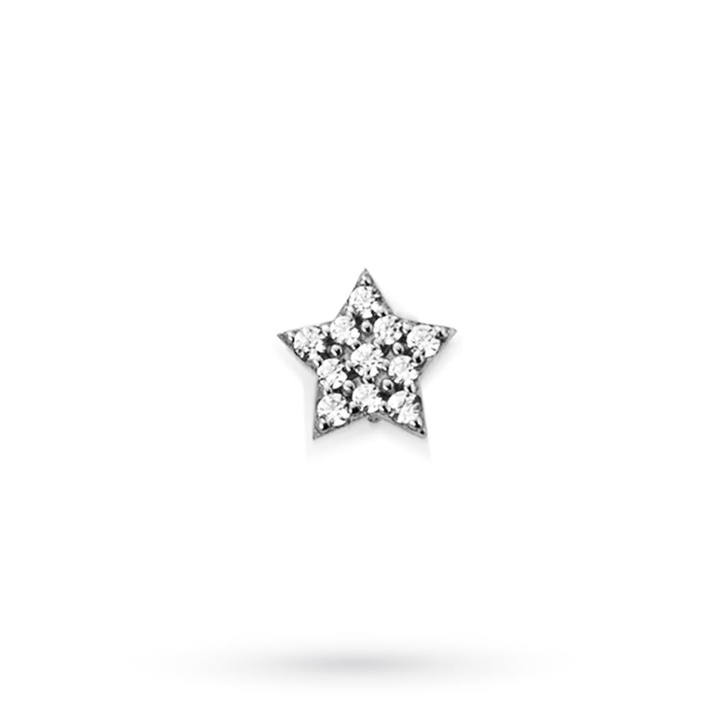 Componente simbolo stella in argento bianco con zaffiri  - MARCELLO PANE