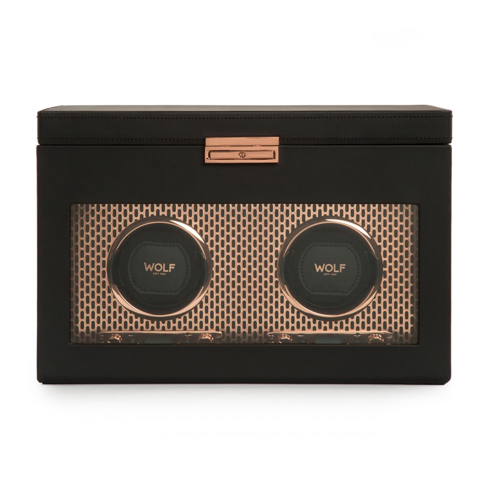  Wolf Double Watch Winder with Storage - Copper - WOLF