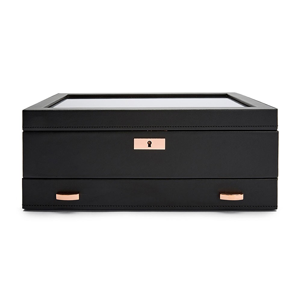  Scatola porta orologi da 10 pezzi con cassetto - Rame - WOLF