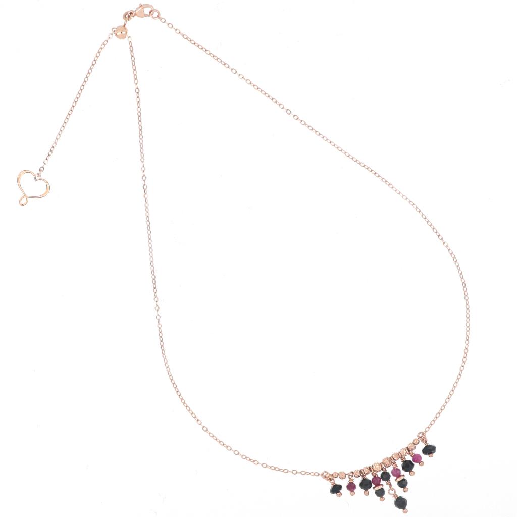 Girocollo choker argento spinelli rubini Maman et Sophie GHSSASPRU - MAMAN ET SOPHIE