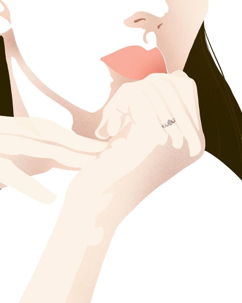 Anello leBebe LBB112 oro bianco bimba due cuori - misura 14 - LE BEBE