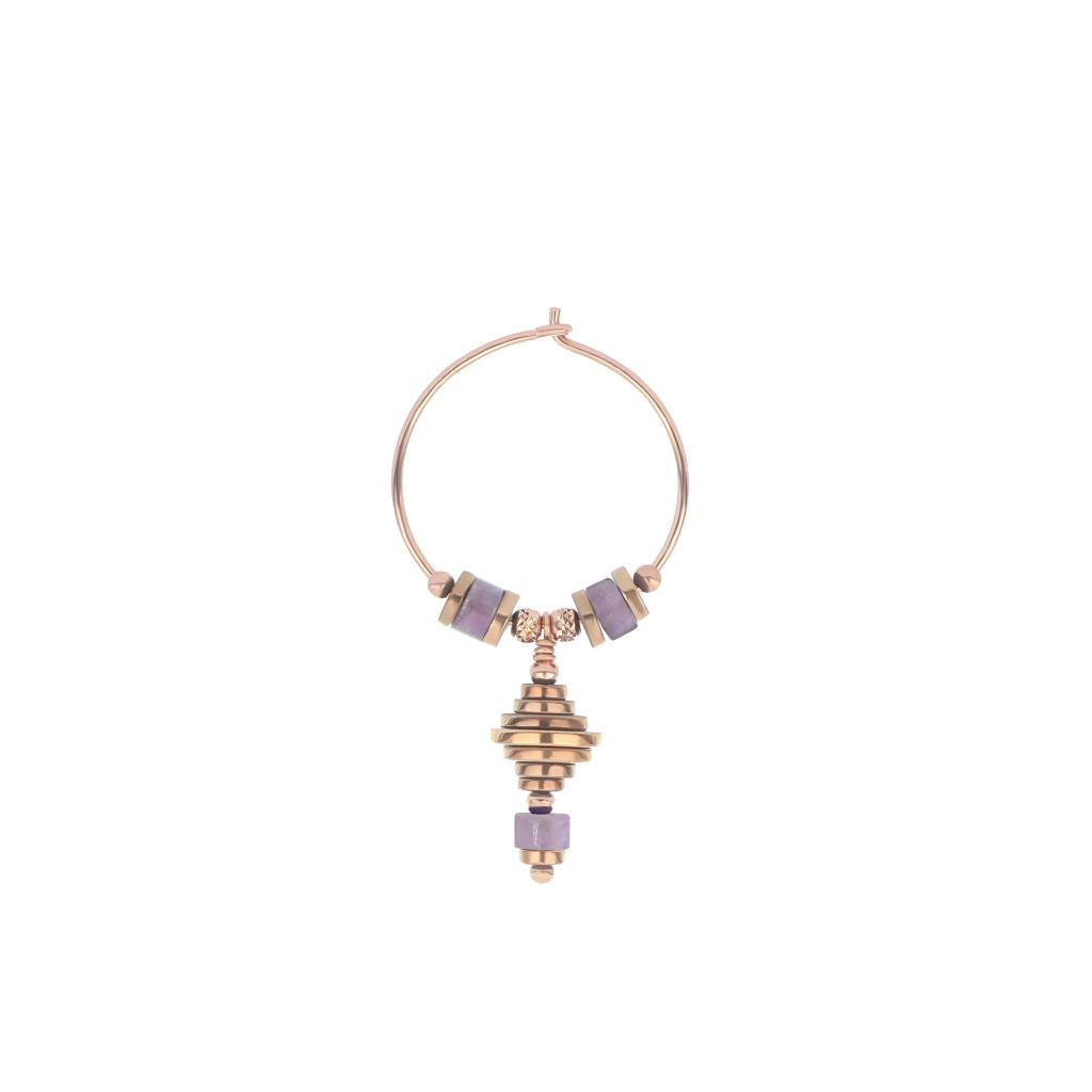 Orecchino Dèco viola oro rosa Maman et Sophie ORDEC2APN - MAMAN ET SOPHIE