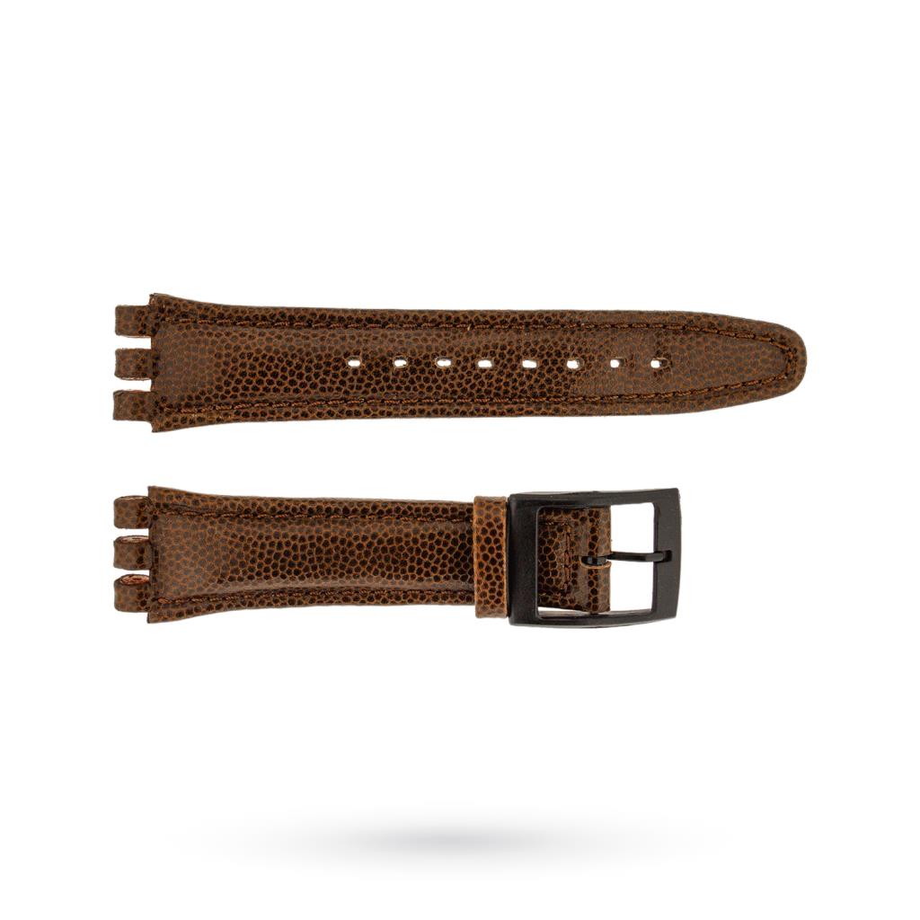 Cinturino orologi Swatch acquacrono pelle imbottita marrone 18mm - 