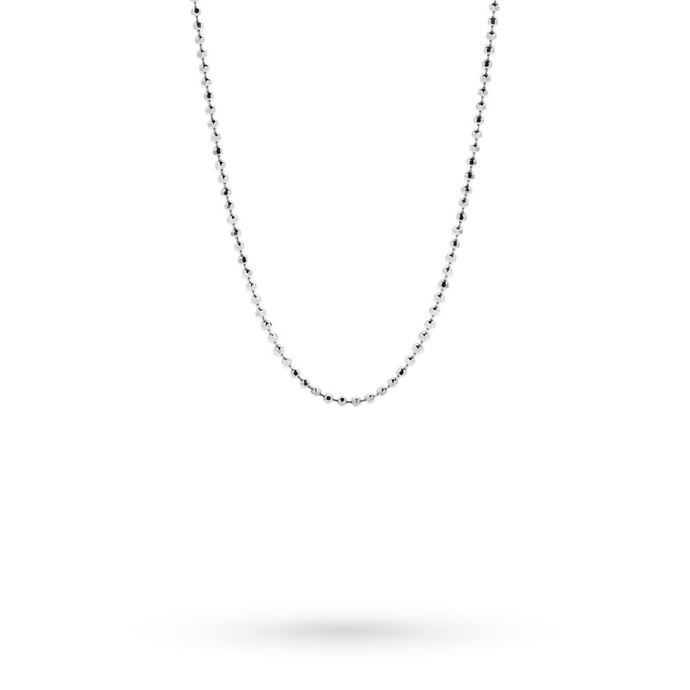 Thin silver diamond chain 50cm - UNBRANDED