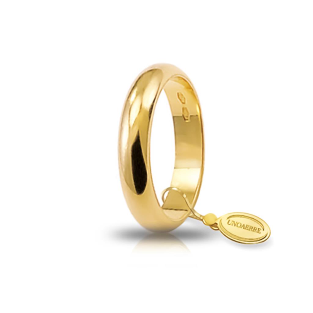 Classic wedding ring yellow gold 6 grams - UNOAERRE
