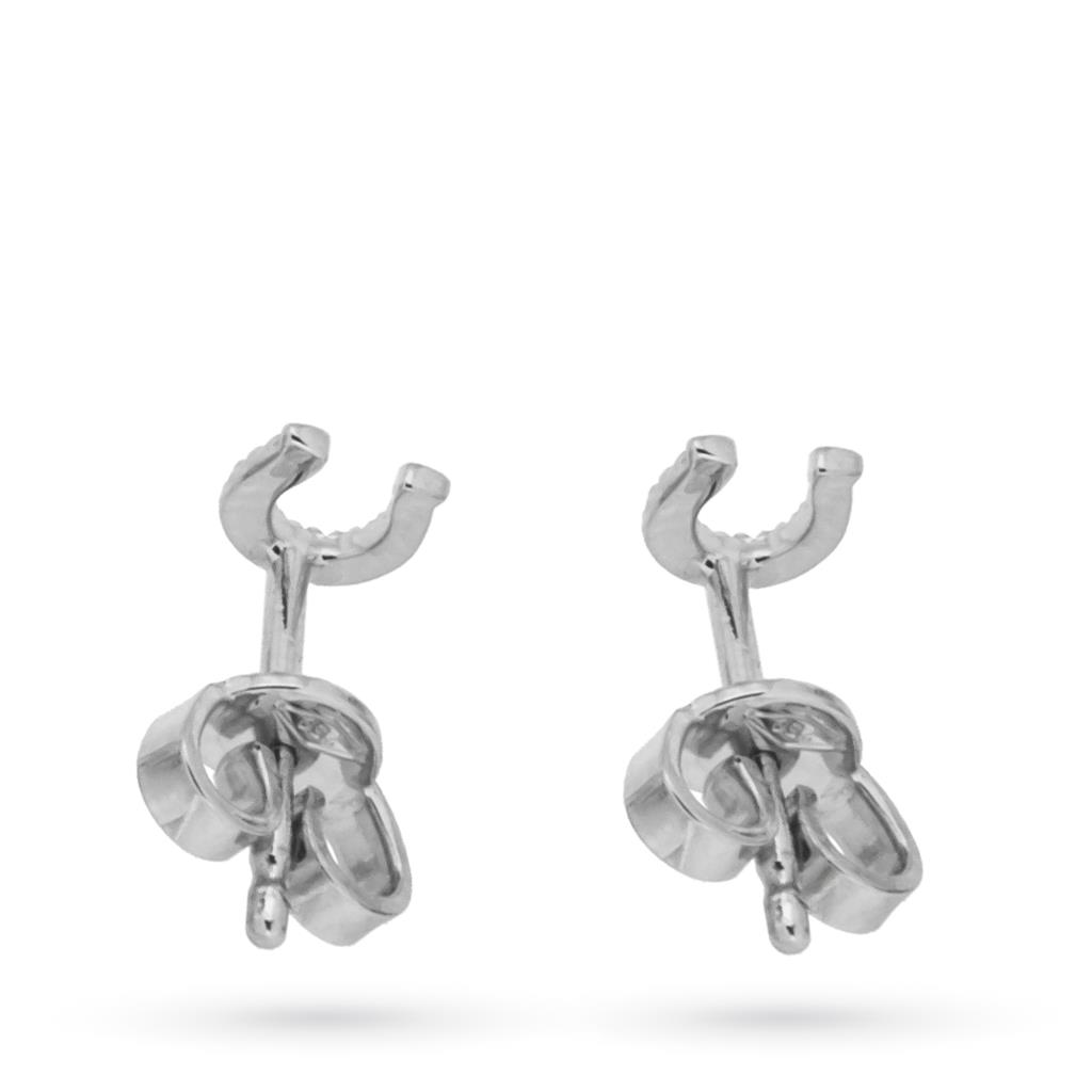Orecchini oro bianco ferro cavallo diamanti 0,03ct Mirco Visconti - MIRCO VISCONTI