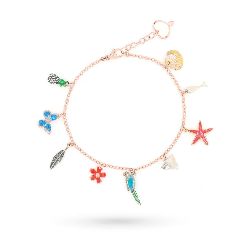 Maman et Sophie silver bracelet with fancy pendants - MAMAN ET SOPHIE