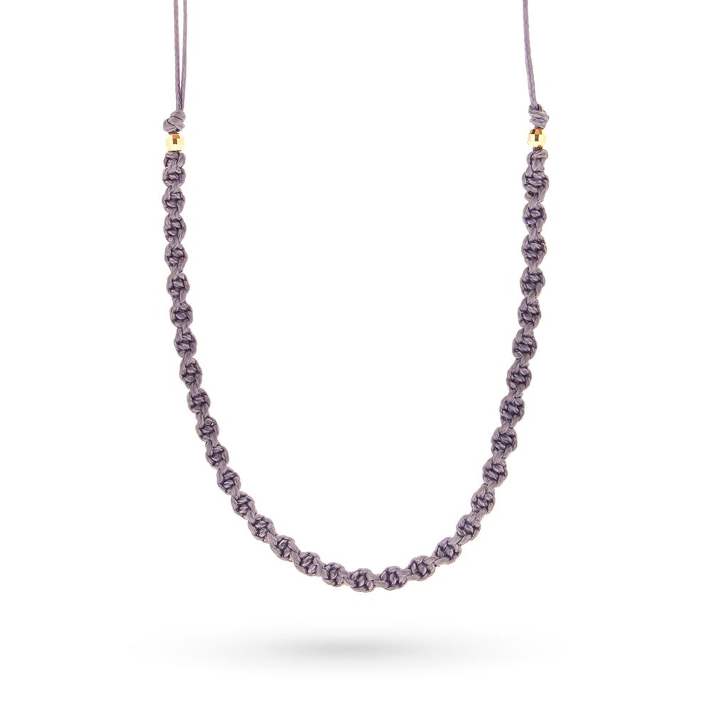 Lilac cord Gabriella Rivalta macram&eacute; 42 cm - GABRIELLA RIVALTA